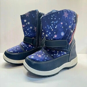 Kushyshoo Snow Boots Waterproof Blue Star Winter Boot Little Kid Size 13
